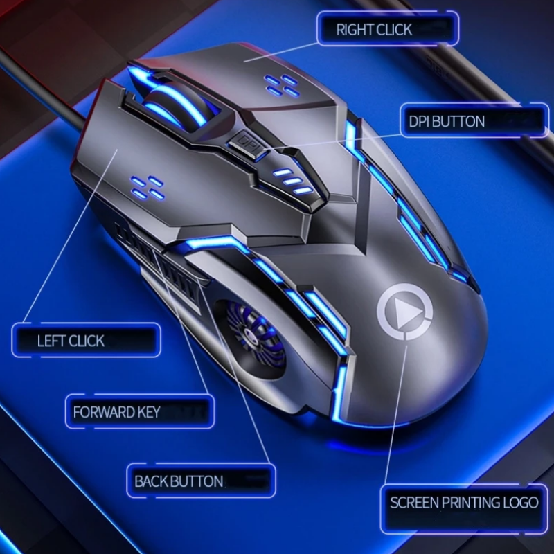 Chuột gaming G5 có dây tích hợp đèn nền nhiều màu sắc