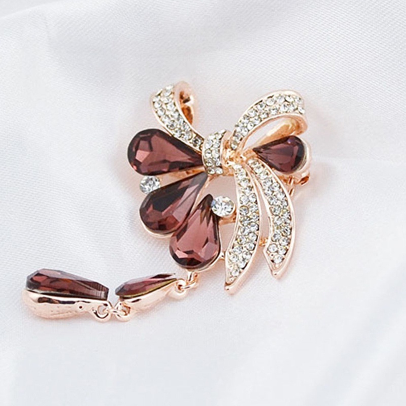 Ghim Cài Áo Hình Giọt Nước Đính Đá Thời Trang