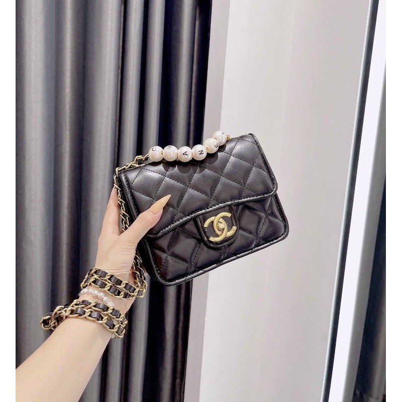 Túi xách quai ngọc trần trám tag X hót hít❣️Freeship❣️size 16CM