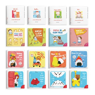 Sách - Combo Giri, Cảm xúc, Hasu - Ehon giúp bé 2-4 tuổi phát triển nhận thức và khả năng ghi nhớ