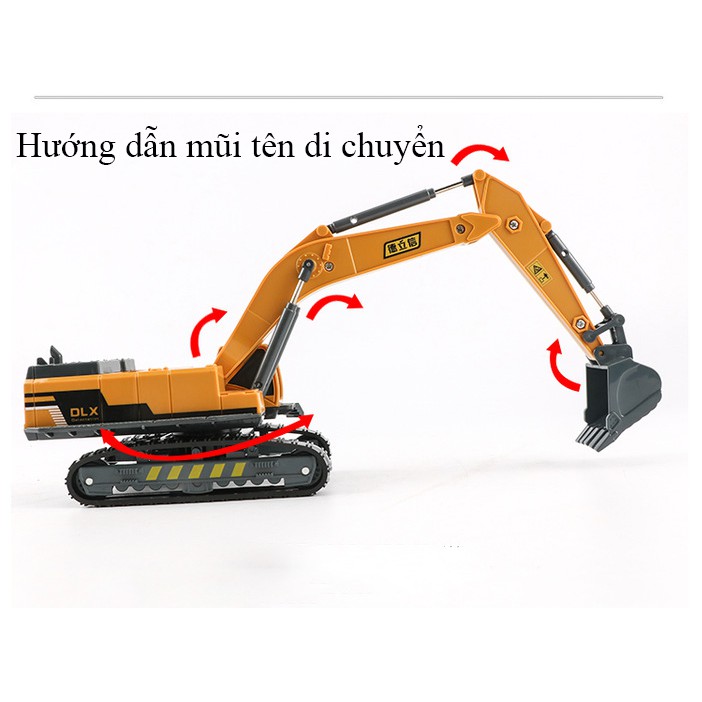 [Mã SKAMLS1810 giảm 15K đơn 50K] Mô hình xe đồ chơi, xe xúc chất liệu nhựa an toàn cho bé, tỷ lệ lớn