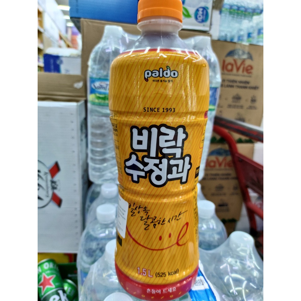 Nước gạo ngọt hàn quốc hương quế gừng, nước hồng quế hàn quốc 1.5l - 비락수정과