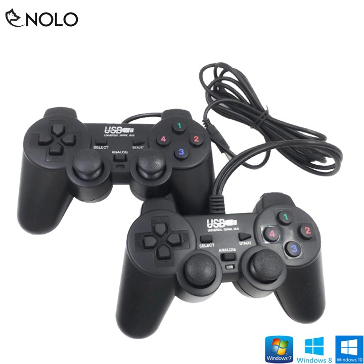 Combo Bộ 2 Tay Chơi Game Joystick Có Dây Model TGD01 Dùng Chung 1 Đầu Ra Cổng USB Tương Thích Tốt Trên Win 10