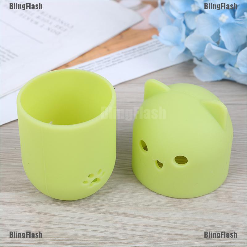 (hàng Mới Về) Hộp Đựng Mút Trang Điểm Bằng Silicon Mềm Hình Quả Trứng Giá Đỡ | BigBuy360 - bigbuy360.vn