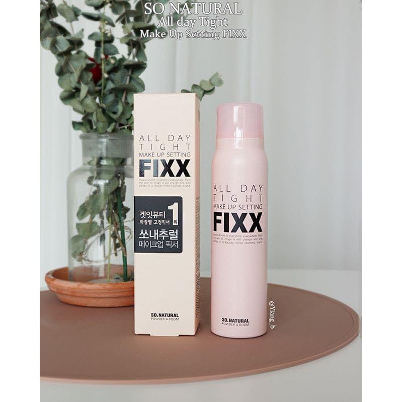 Xịt Khóa Nền Giữ Lớp Trang Điểm All Day Tight Make Up Setting Fixx 75ml Dưỡng Ẩm Bắt Sáng Nhập Khẩu Chính Hãng Hàn Quốc