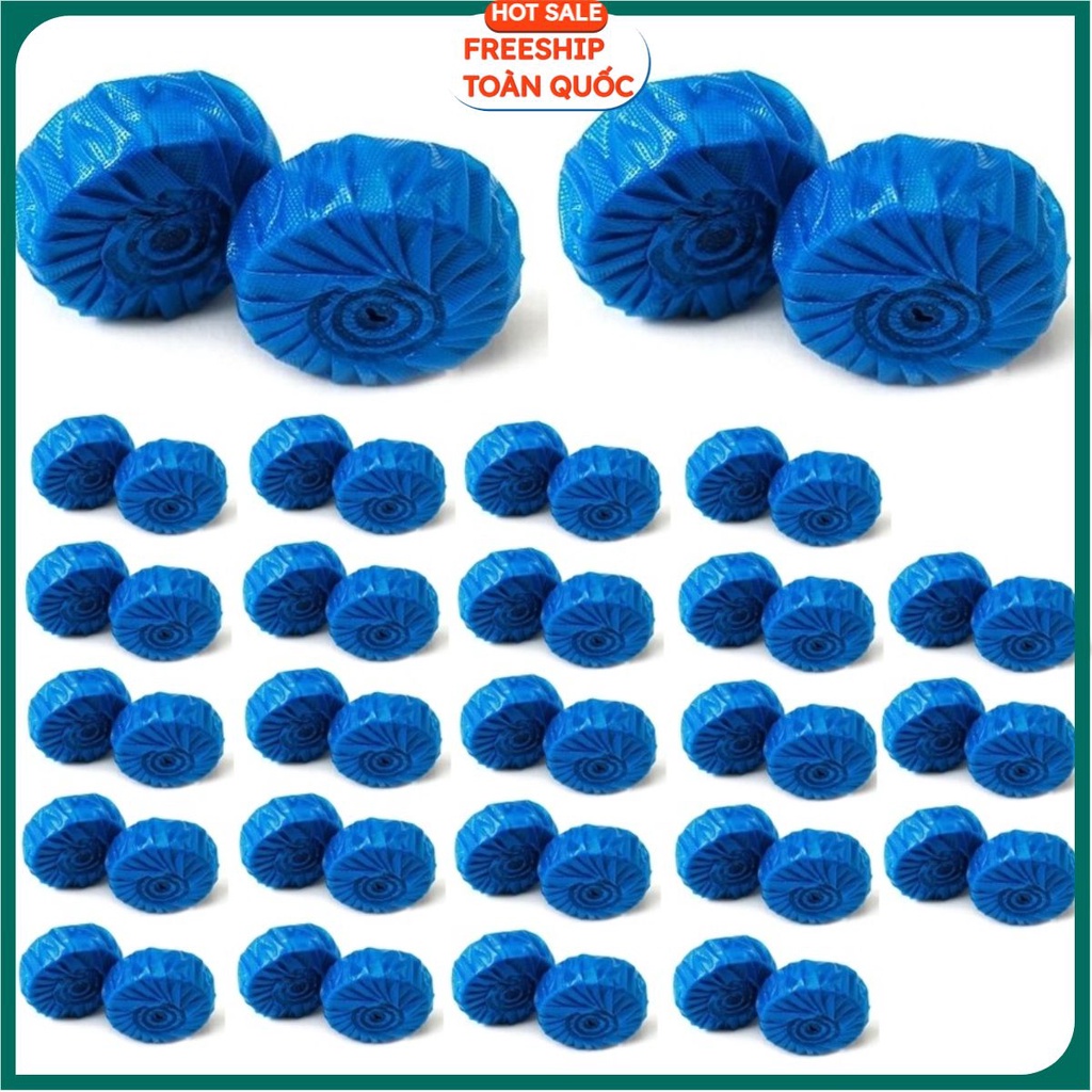 (Video Review) Bộ 60 Viên Khử Mùi Tẩy Bồn Cầu Thế Hệ Mới 2X - Viên Thả Toilet Diệt Khuẩn, Tẩy Sạch Vệ Sinh Vết Bám Bẩn