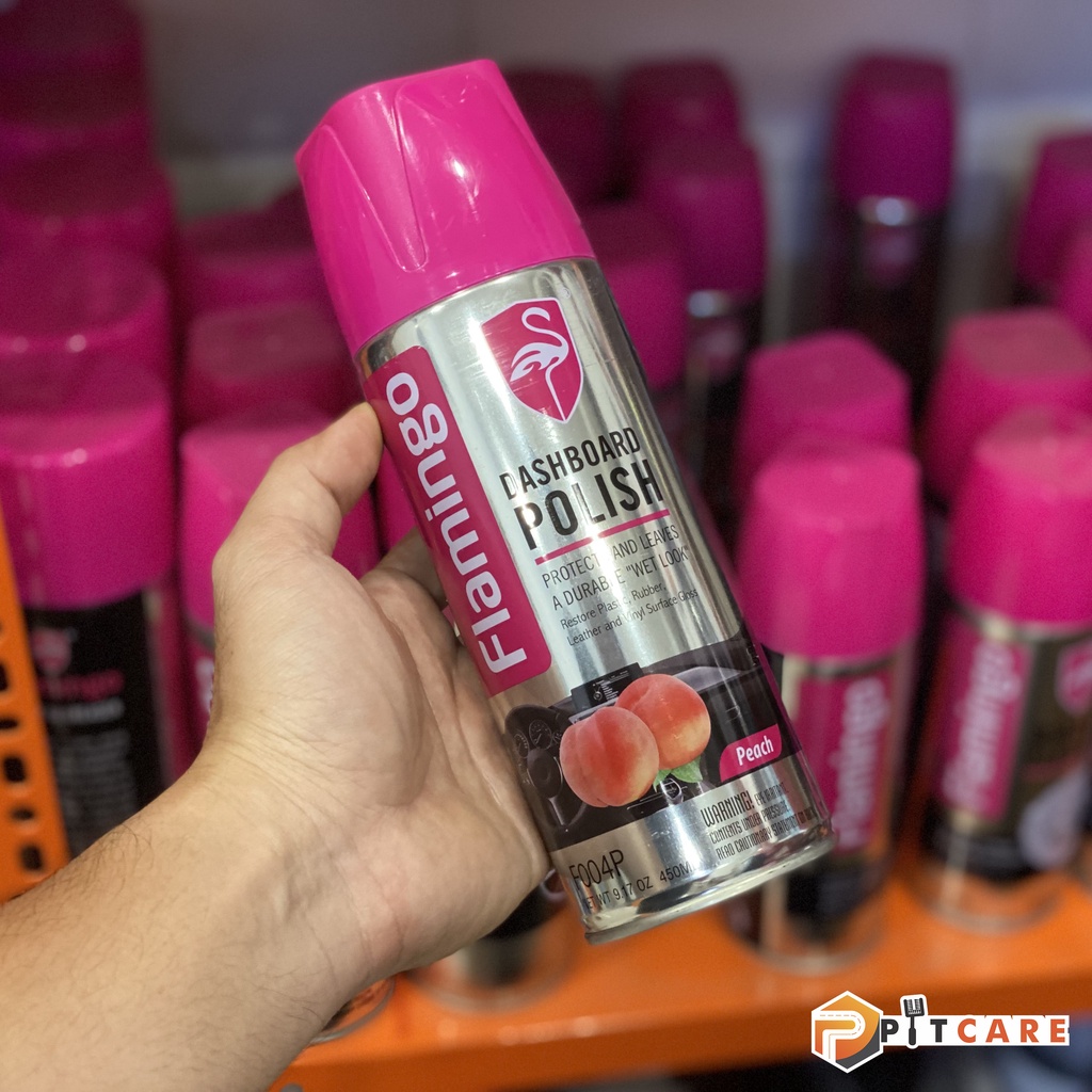 Chai Xịt Bóng Nội Thất Xe Flamingo Dashboard Polish F004 Hương Trái Cây Dễ Chịu