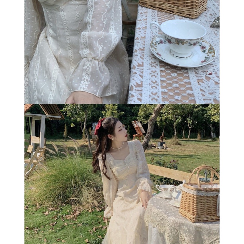 Đầm chiffon màu trắng kiểu dáng trẻ trung thanh lịch dành cho nữ