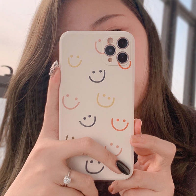 Ốp lưng Điện Thoại Silicon Hình Mặt Cười Vui Nhộn Cho iPhone 14 11 12 13 Pro Max X XR Xs Max 7 8 Plus 13 Mini SE 2022