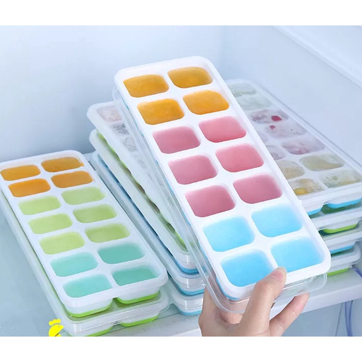 Khay Đá Silicon Có Nắp