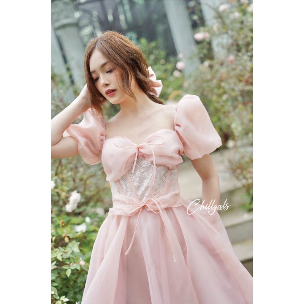 Váy corset công chúa xòe bồng tôn dáng chất tơ nến cao cấp Chillgals - V036 | WebRaoVat - webraovat.net.vn