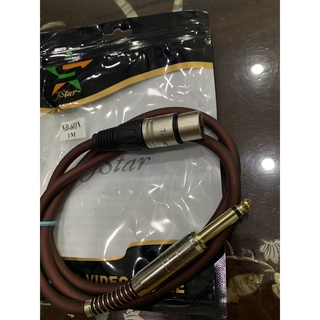 Dây cắm micro XLR đầu 6.5ly dài 1M (Tốt)