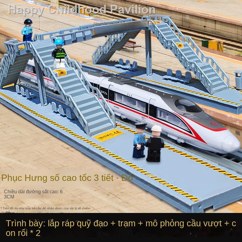 ❈┇✢Đồ chơi tàu hỏa tốc độ cao Fuxing Track Harmony Mô phỏng Mô hình tàu điện ngầm hợp kim hạng nhẹ của EMU dành cho trẻ