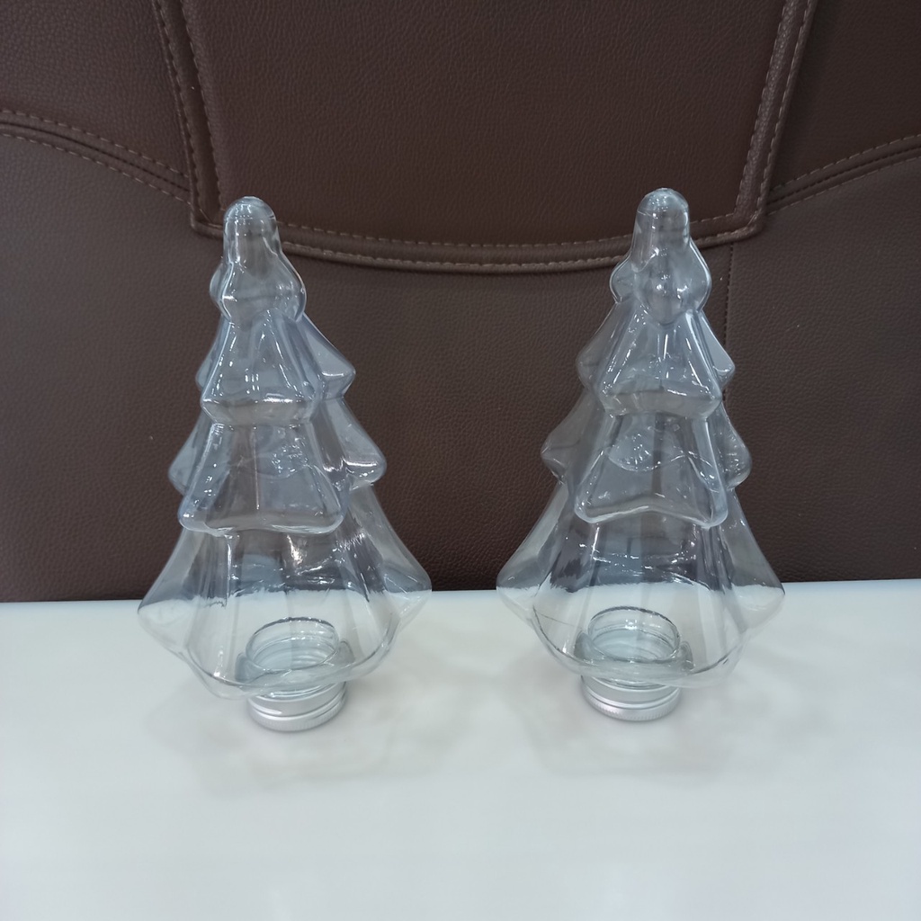 Chai Nhựa PET Nhân vật Cao Cấp Mẫu Hình Cây Thông 400ml Cho Mùa Noen