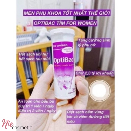 Men Vi Sinh Optibac Tím 90 và 30 viên