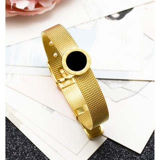 Lắc Tay Nữ Mặt Tròn Titan Ko Đen TT 2817
