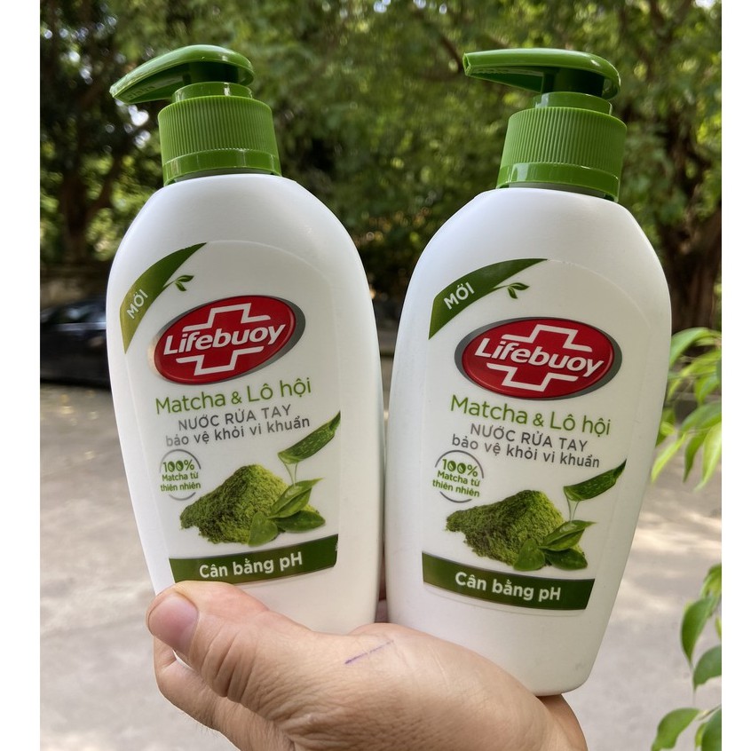 NƯỚC RỬA TAY LIFEBUOY MATCHA VÀ LÔ HỘI 180ML