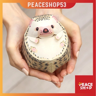 Mô hình giấy nhím mô hình giấy động vật nhím cầm tay hedgehog os53