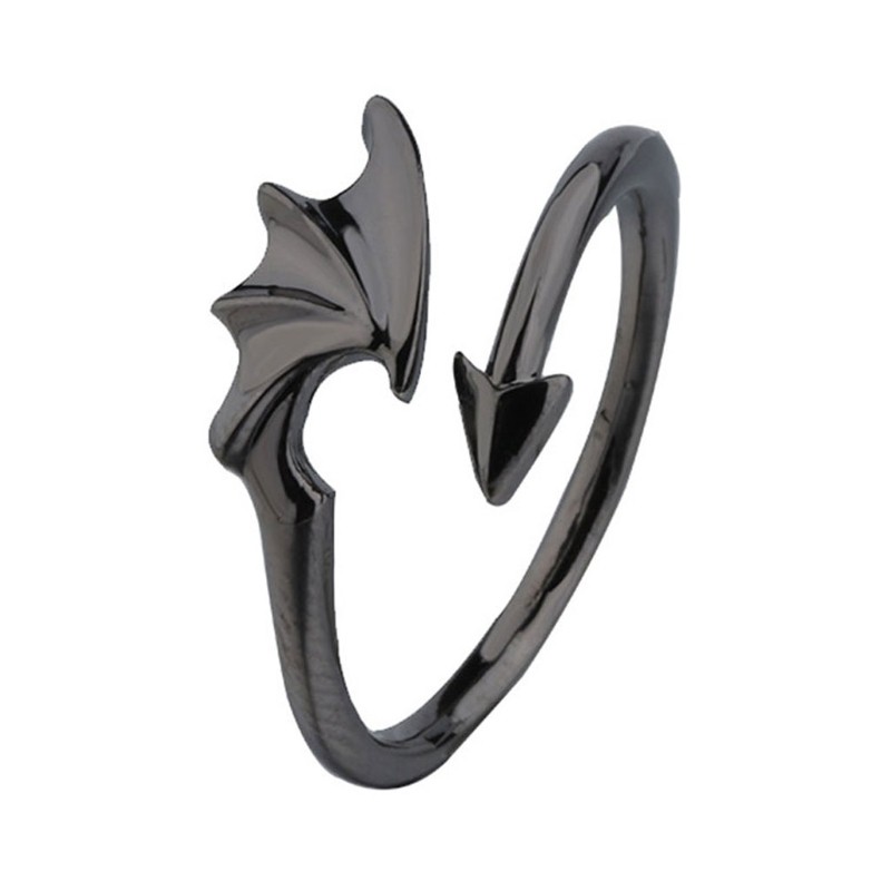 Nhẫn Đeo Tay Kim Loại Tạo Hình Cánh Thiên Thần Thời Trang Cho Cặp Đôi