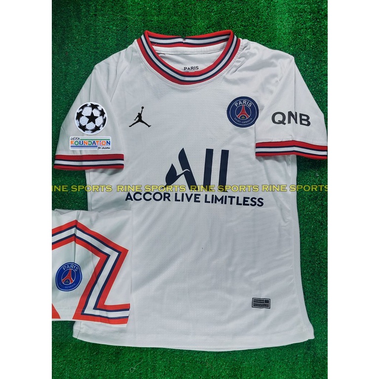 Bộ PSG ( Paris Saint Germain ) trắng hàng Super  thailand 2022-2023 Giống thi đấu