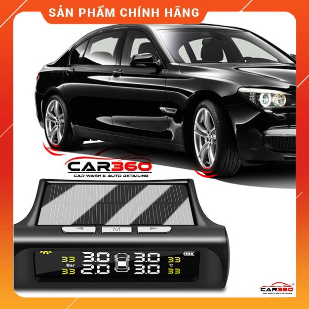 ⚡️Cảm Biến Áp Suất Lốp Ô Tô Không Dây Năng Lượng Mặt Trời TPMS Cao Cấp⚡️Tặng 10 Viên Sủi Rửa Kính⚡️