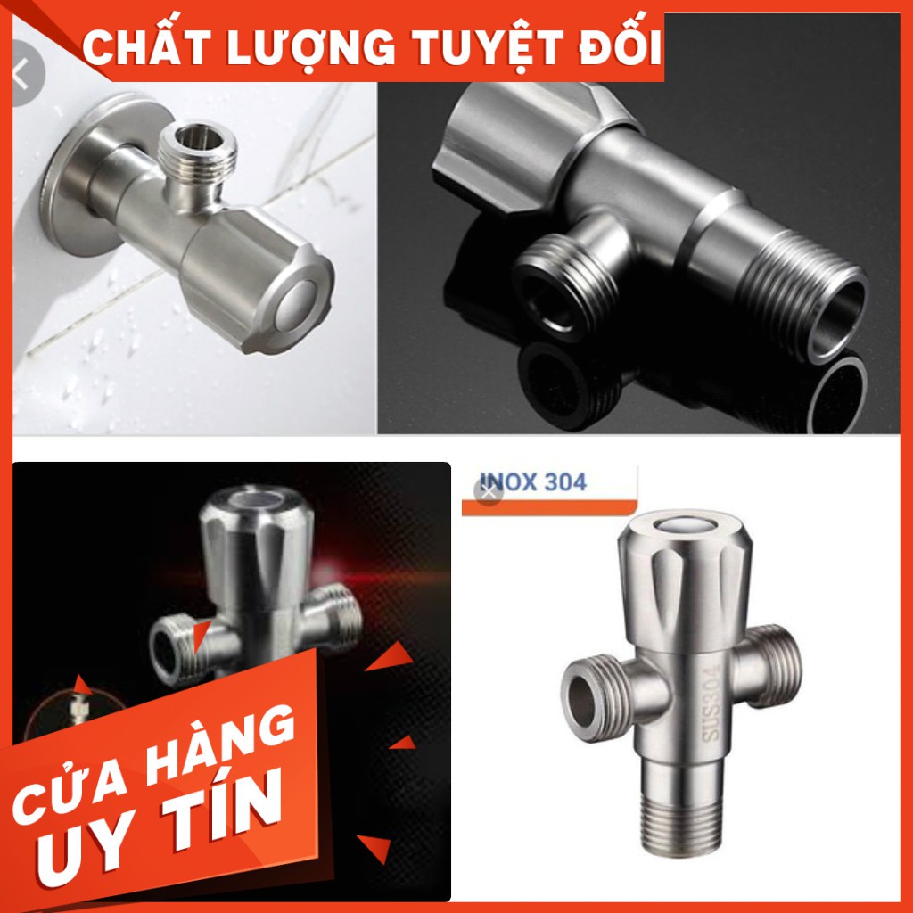 [FREESHIP] ĐẦU CHIA VÒI NƯỚC INOX 304 1 RA 2, 1 RA 3 CÓ NẮP ĐẬY