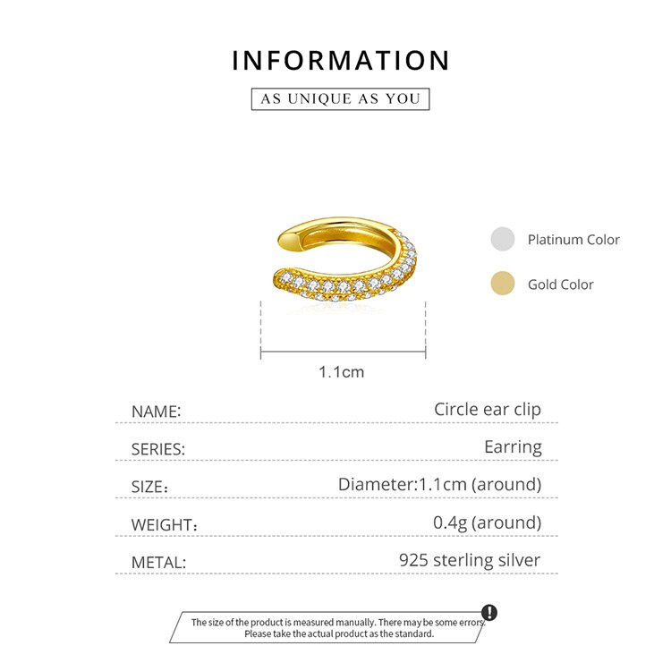 1 Chiếc Bông Tai Bamoer bạc 925 Đính Đá zircon SCE993