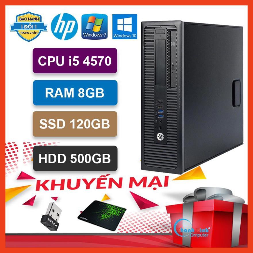 Case Đồng Bộ HP🎉️ThanhBinhPC🎉 Bộ Máy Tính Để Bàn Cũ | HP ProDesk 400G1 ( I5 4570/8G/500G/120G ) - Bảo Hành 12 Tháng.