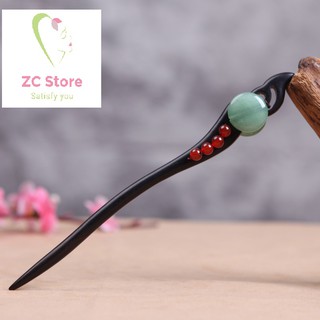 Trâm cài tóc cao cấp - Trâm gỗ mun cổ điển