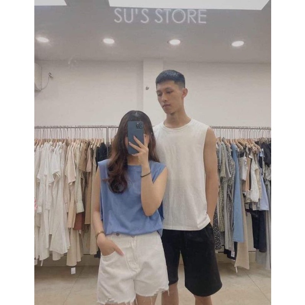 Áo tank top trơn ,AN MINH,chất cotton ,from unisix,siêu xinh