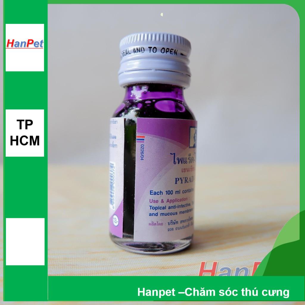 HCM-Bôi mép gà chọi, Mép trong Violet cho chiến kê, dạng bôi 15ml/lọ- MADE IN THAI