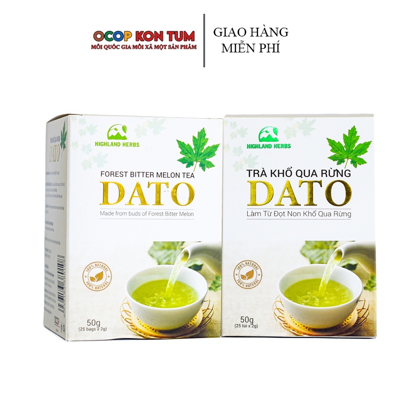 Trà túi lọc khổ qua rừng dato ngọc linh ngon 50gr/25 ocop kon tum