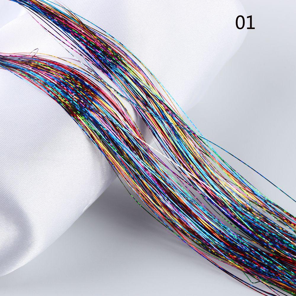Bộ 100 Sợi Tóc Giả Nối Dài Bằng Sợi Tổng Hợp Lấp Lánh Cho Nữ