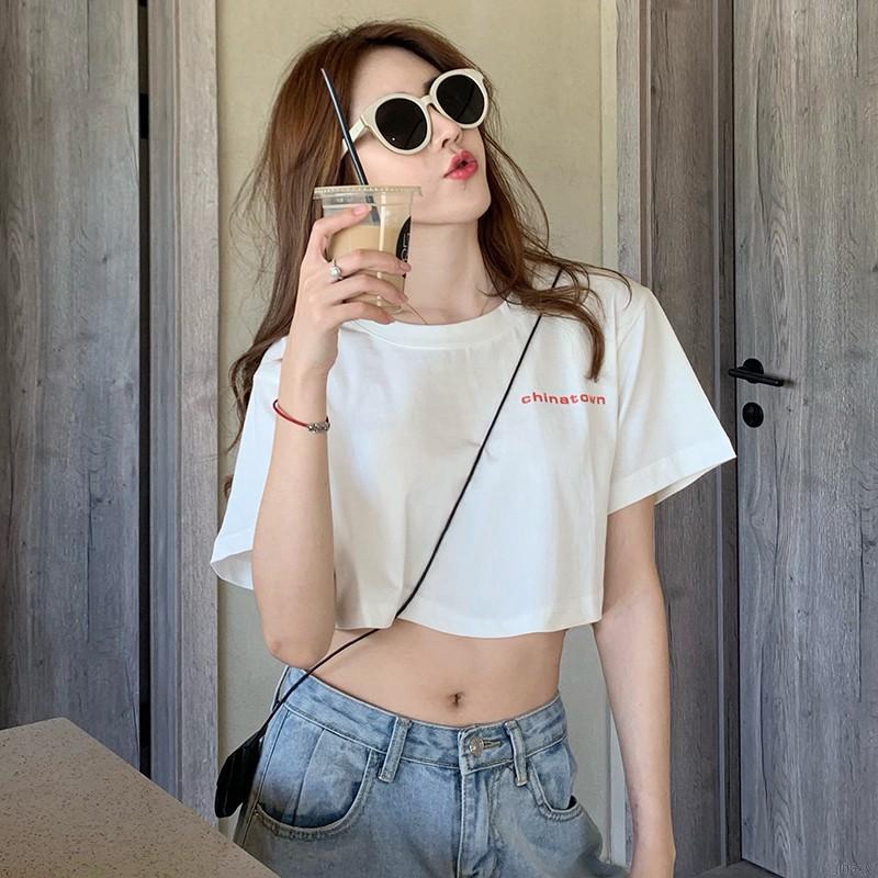 Áo Thun Tay Ngắn Cổ Tròn Thời Trang Hàn Quốc Đơn Giản