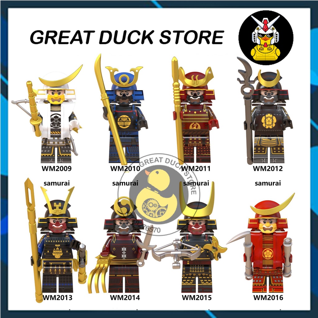 WM6096 Mô Hình Minifigures Chiến Binh Trung Cổ Tam Quốc Đồ Chơi Xếp Hình Nhân Vật Samurai