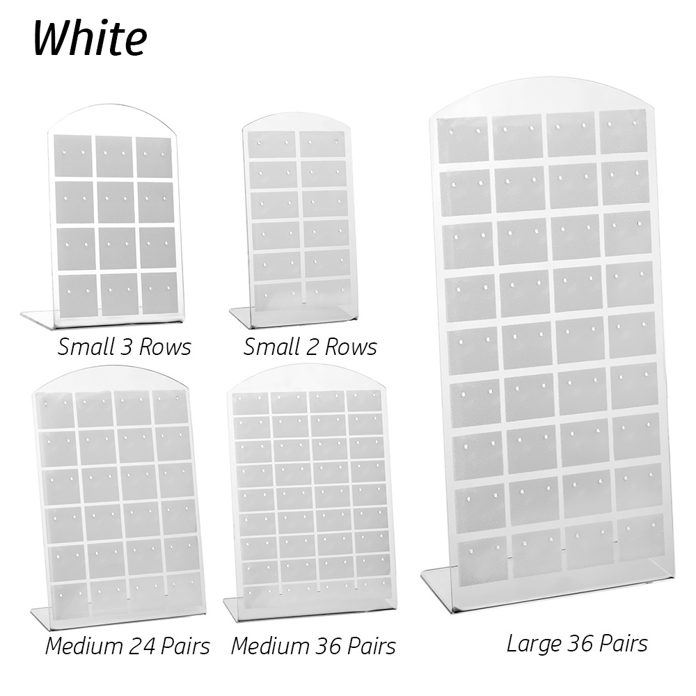 Giá Đỡ Trưng Bày Khuyên Tai/Dây Chuyền Bằng Kim Loại 3 Kích Thước Màu Trắng/Đen