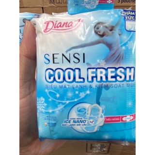 Băng vệ sinh Diana Sensi Cool Fresh siêu 8m 1 gói  có cánh