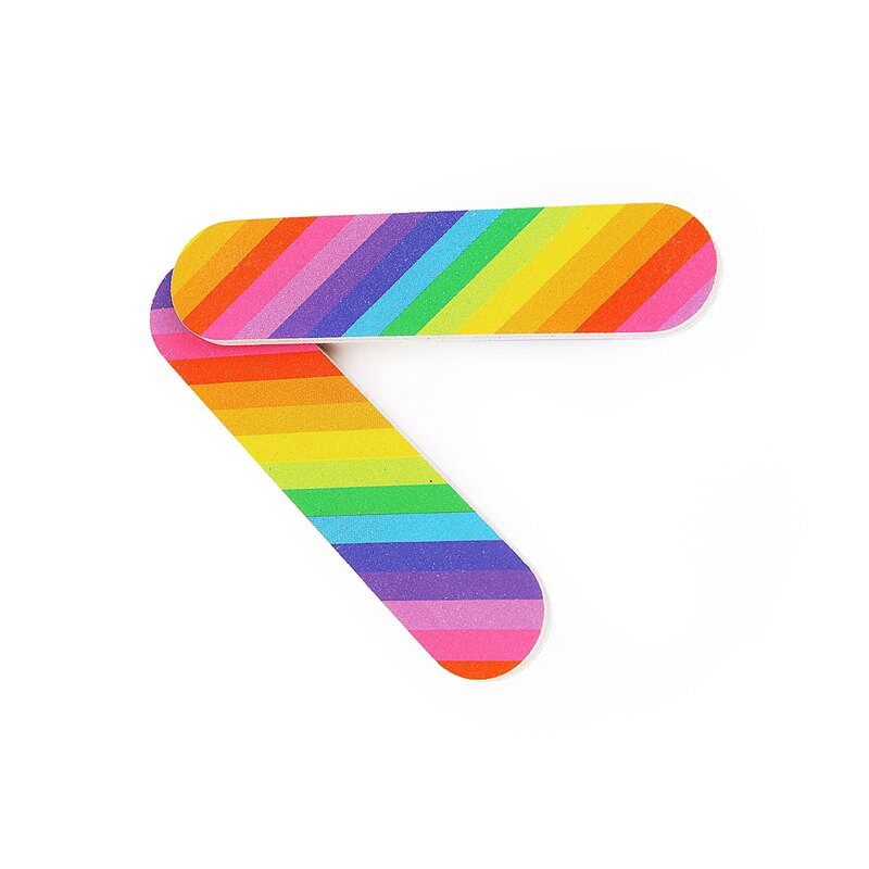 Bộ 5 Thanh Dũa Móng Tay 2 Mặt Màu Cầu Vồng Sặc Sỡ Chất Lượng Cao