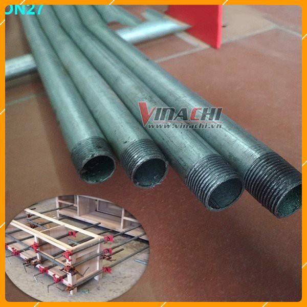 Ống nước tiện ren phi 27- cắt theo yêu cầu-dày 3.5mm