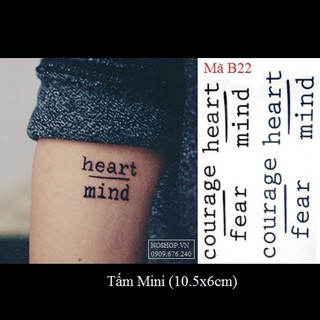 Hình xăm dán chữ B22