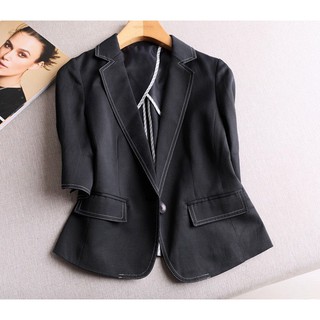 [ORDER] Áo Vest Blazer Đen Linen Cotton Hàn Quốc Dáng Ngắn Cao Cấp 2021