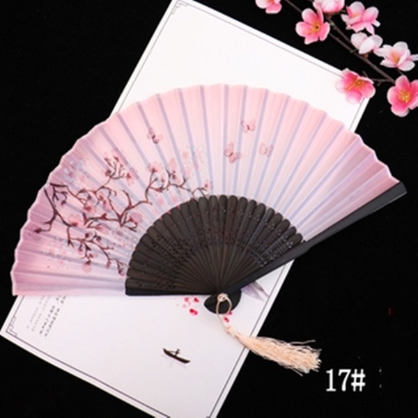 Quạt Xếp Chất Liệu Lụa Cao Cấp Thời Trang Theo Phong Cách Trung Hoa Cho Nữ