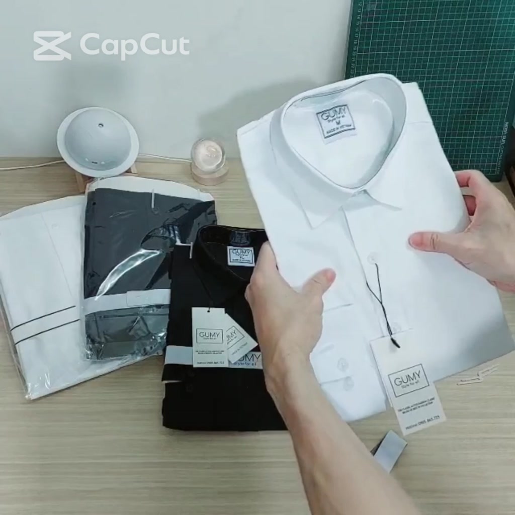 Áo Sơ Mi Trắng Đen Nam Tay Dài GUMY SM008TD Công Sở Đẹp dáng ôm, vải chéo không nhăn, thấm hút mồ hôi tốt | BigBuy360 - bigbuy360.vn