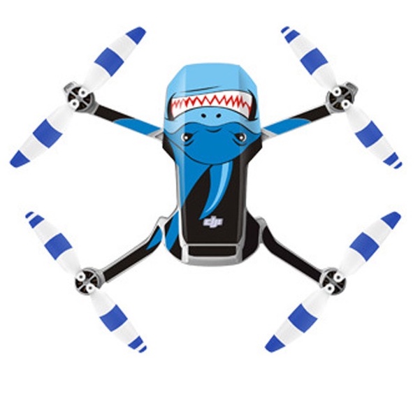 Miếng Dán Trang Trí Flycam Mavic Mini Se - Mini 1 - Mini 2 - Cá Mập Xanh