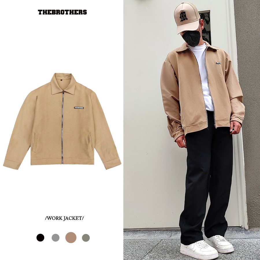 Áo khoác nam Khaki Work Jacket THEBROTHERS - chất dày dặn nhiều màu Form rộng unisex
