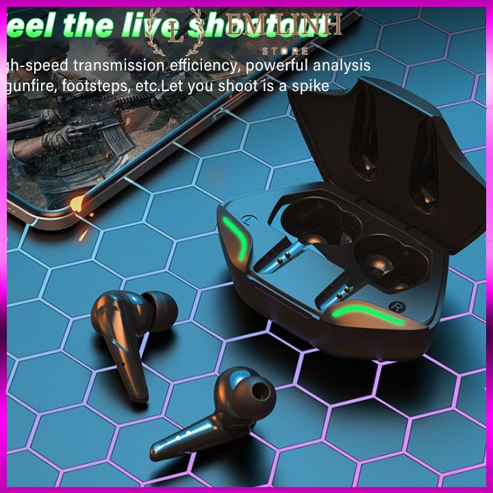 Tai nghe Bluetooth WIRELESS Gaming - Bộ chip PAU có độ trễ thấp Âm trầm tuyệt vời-A366