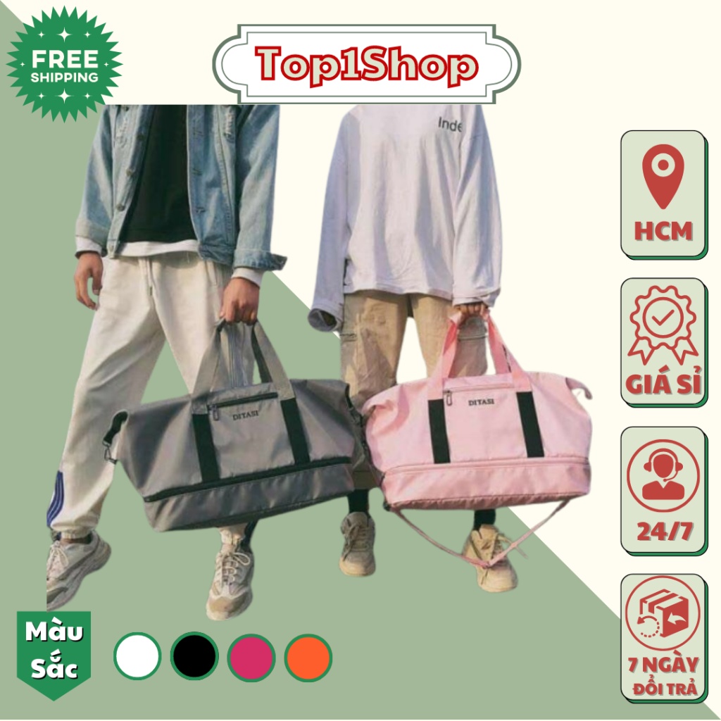 Túi du lịch chất liệu vải Kaki cao cấp,Size lớn 60 x 37cm thiết kế dây kéo đáy tăng chiều cao túi tiện lợi