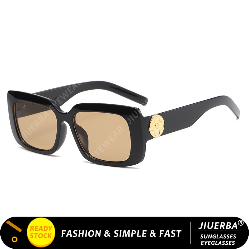 (JIUERBA)COD Western Retro Style Sunglasses For Women Vintage Square Sun Glasses