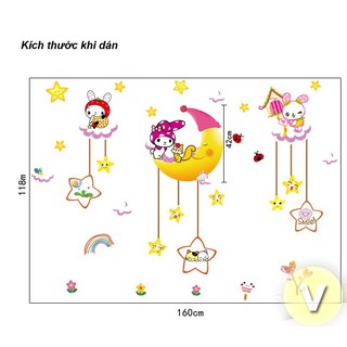 Decal dán tường Thỏ trăng