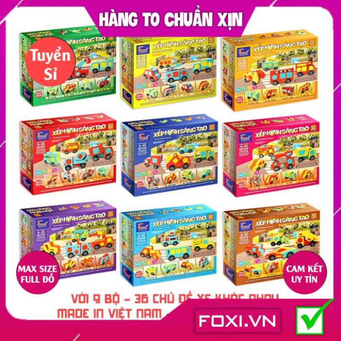 [FREESHIP HÀNG ĐẸP] Xếp hình sáng tạo Foxi-Đồ chơi trẻ em-lắp ráp thông minh-tăng tư duy hình học-tập trung cao độ